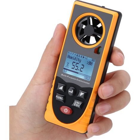 Anémomètre numérique multifonction GM8910 avec écran LCD et échelle de vitesse du vent (1/5)