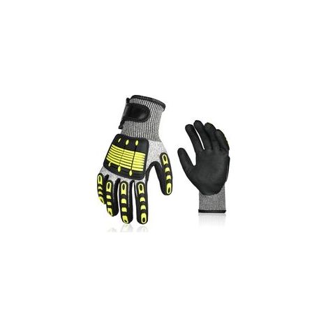 Gants de Sécurité Anti-Coupure, Résistants aux Abrasions pour Mécanicien, Jardinage, Logistique et Travaux Manuels - Taille L