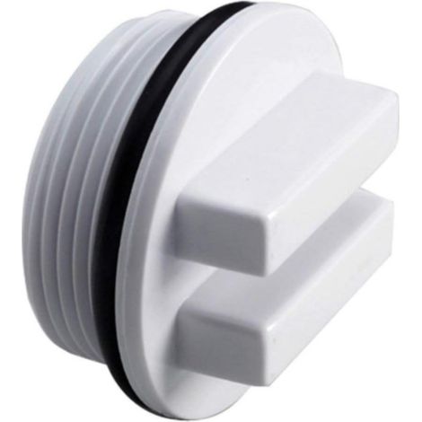 Bouchon de Vidange Fileté pour Filtre de Piscine – avec Joint Torique – Compatible avec les Filtres Hayward et Pentair (1/4)