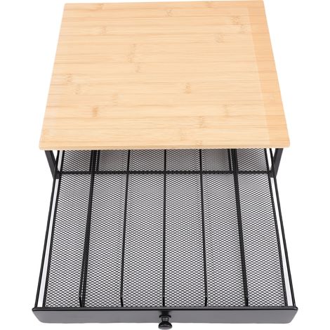 Tiroir porte-dosettes de café d'une capacité de 36 dosettes, rangement pour capsules en fer, organisateur de comptoir pour coin café (1/5)