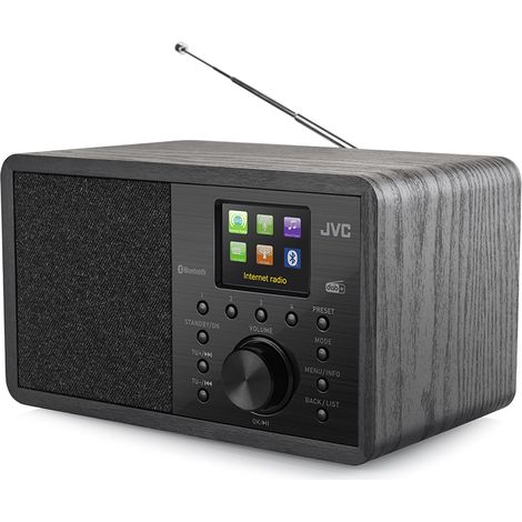 Radio Internet JVC RA-E814B 5W DAB+ Wi-Fi Bluetooth 5.2 Nera (1/4)