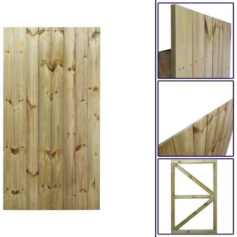 Premier 6ft Tongue & Groove 90cm Wide Fully Framed Flat Top Gate (1/5)