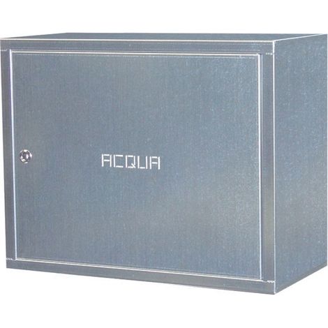Cassetta contenitore per acqua coibentata in acciaio inox, H35 x L45 x P24 cm