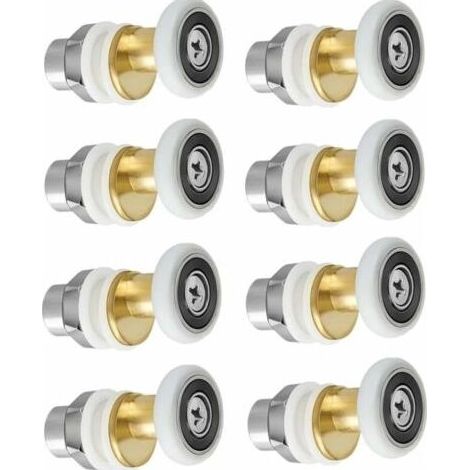 Duschtürrolle – Duschtürrad, Schiebetürrollen, Ersatzrolle für Duschtüren, 8 Stück, 23 mm (1/5)