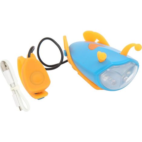 Feu avant vélo rechargeable USB, lampe cycliste haute luminosité, éclairage puissant pour trottinette, bleu (1/5)