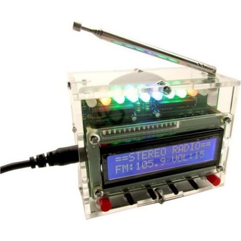 Kit Radio Numerique - DC 5V - FM 87 MHz à 108 MHz - Ecran LCD1602 - Amplificateur LM386 - Pour DIY Electronique - 1 Pièce (1/4)