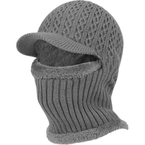 Thermo-Gesichtsmaske mit Fleecefutter, winddicht, für Ski & Sport, Grau (1/5)