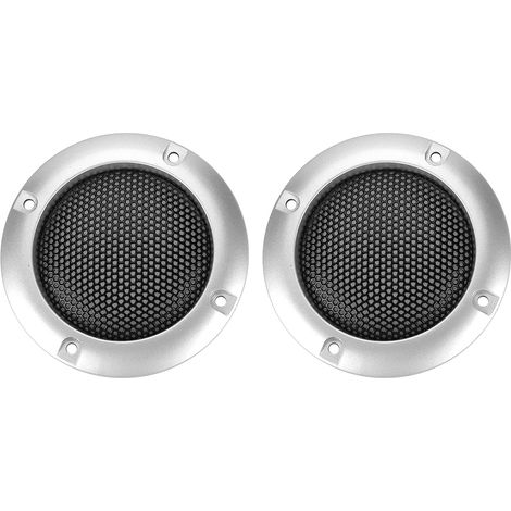 Grille de protection décorative en acier pour haut-parleur de voiture (argent) (1/5)