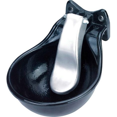 Abreuvoir automatique pour chevaux en fonte d'acier peinte en noir, capacité 1,45 litres (1/5)