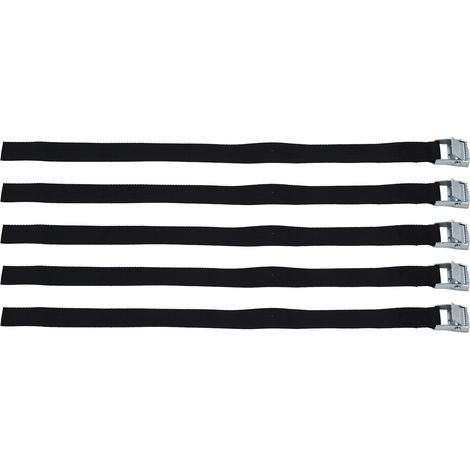 10 Stück Spanngurte aus Zinklegierung mit Druckschnalle, schmutzabweisendes Nylon, zur Befestigung von Waren und Gepäck (1/5)