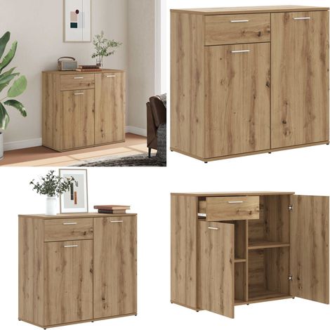 vidaXL Sideboard Artisan-Eiche 80x36x75 cm Holzwerkstoff (1/5)