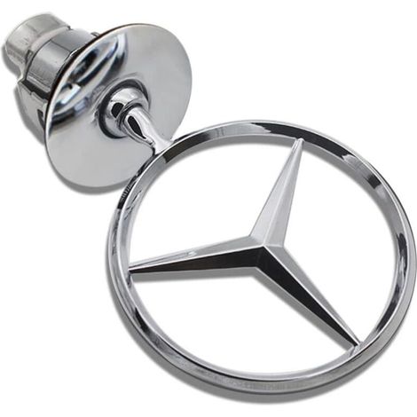 Insigne Étoile pour Capot en Alliage Chromé, Accessoire de Remplacement Compatible W124 W210 Classe E W202 W203 (1/5)