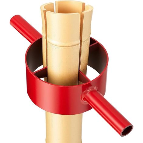 Outil à main en acier pour fendre le bambou – Séparateur de coupe 4 compartiments 5,5 pour séparateur de bambou ferme avec poignées et lames des deux côtés A (1/5)