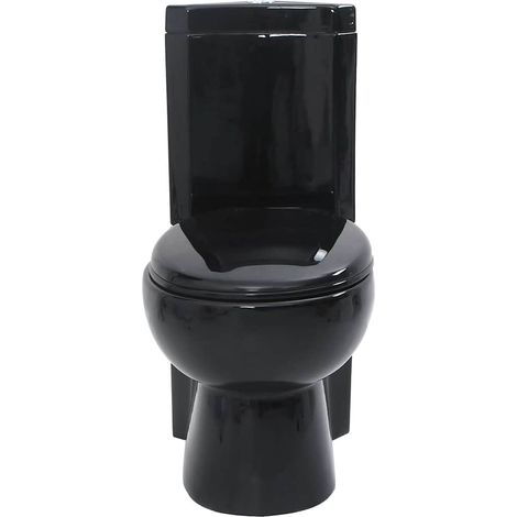 Toilette d'angle en céramique pour salle de bains noir