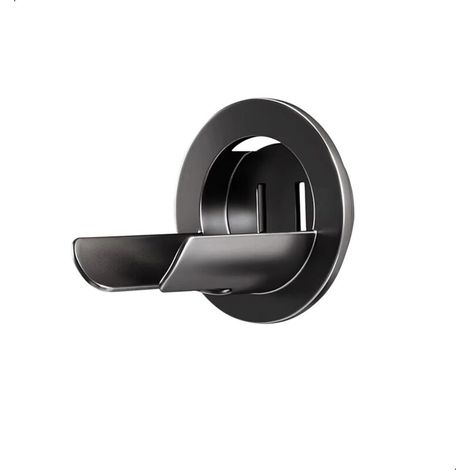 Wall-mounted hair dryer holder, no drilling required, suitable for bathrooms or hairdressers, for medium or long (round) hair dryers. (1/5)