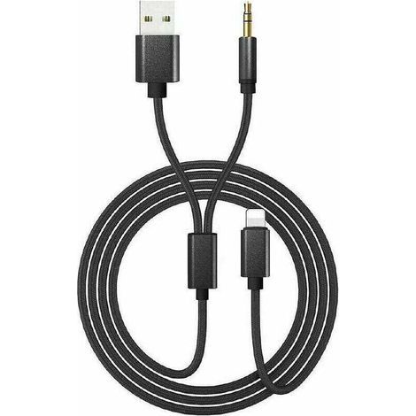 Enowelir Bmw & Mini Ipod Iphone 6 7 8 X Xs Xr Interface Audio Câble Usb Adaptateur Aux (1/3)