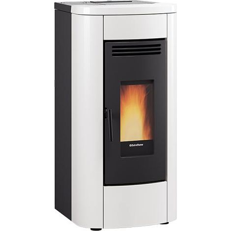 Extraflame – Poêle à granulés ventilé 8 kW – Ventilation frontale avec fonction Confort – Évacuation des fumées arrière/supérieure – Classe énergétique A+