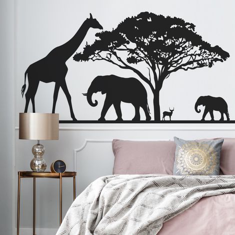 Sticker Mural - Afrique - 37x78 cm - Noir (1/3)