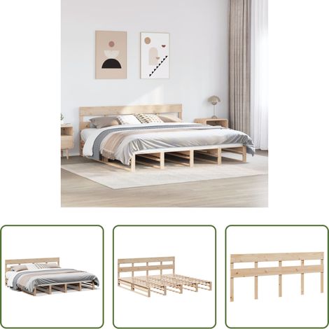Kiefernholzbett - Massivholzbett ohne Matratze 180x200 Kiefernholz (1/5)