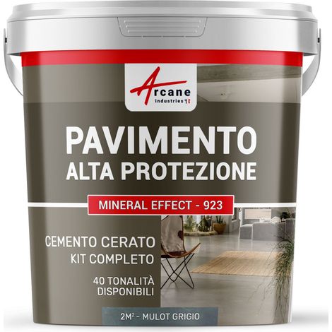 Microcemento per pavimenti interni: alta protezione - 2 m² (in 2 strati) Topo Grigio - ARCANE INDUSTRIES (1/5)
