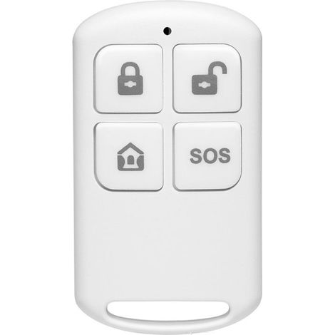 Télécommande sans Fil, Touche SOS, armement et désarmement du système de sécurité, Blanc (1/5)