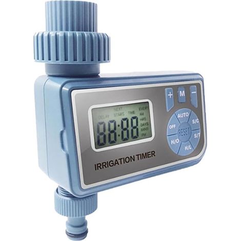 Programador riego automático pantalla LCD sistemas riego jardines, controlador ABS resistente agua, espacios verdes públicos producción agrícola (1/5)
