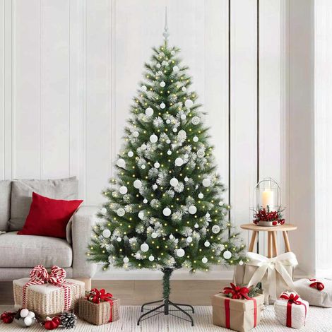 vidaXL Künstlicher schwenkbarer Weihnachtsbaum mit flockigem Schnee (1/5)