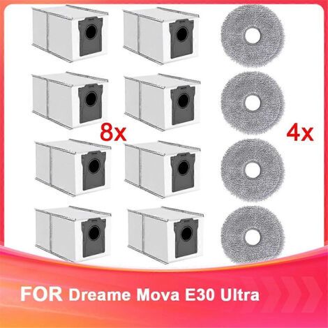 Ensemble d'accessoires pour station d'aspiration de l'aspirateur robot Dreame Mova E30 Ultra, sacs d'aspirateur