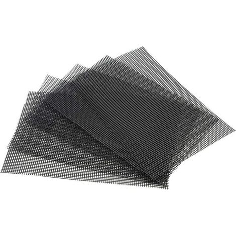 Plastic Mesh Panels, Black Square Plastic Flower Pot Mesh Mat, Bonsai Bottom Drainage Grid, Hole Mat to Prevent Soil Loss (5pcs, 30x20cm, Black)