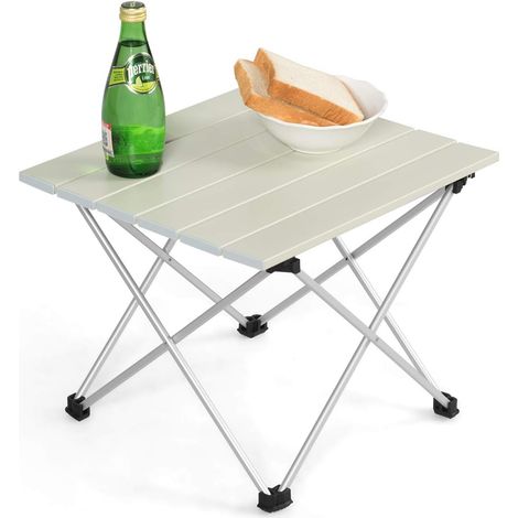 Tavolo da Campeggio Pieghevole di Alluminio, Tavolo da Picnic Leggero, con Borsa di Trasporto, per Campeggio Trekking Pesca Barbecue (1/5)