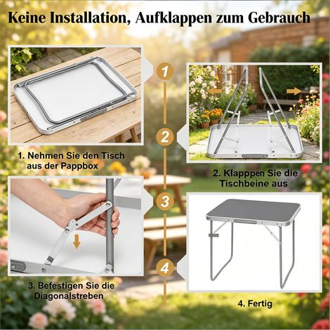Table pliable ultra-léger, table de camping polyvalente, table portable pour pêche, table pliante légère (1/5)