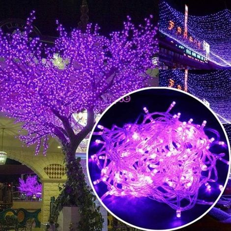 100M 800 LED Catene Luminose Carnevale Matrimonio Esterno Giardino Interno Illuminazione, Per Albero di Natale Decorazione Gazebo Ghirlanda, Viola (1/4)