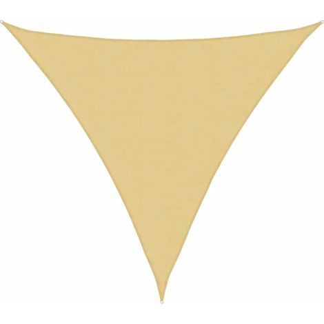 2x2x2m Wasserdichtes Dreieck-Sonnensegel aus Oxford-Gewebe (Beige) (1/5)