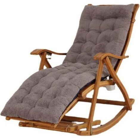 Coussin de Chaise Longue Bain de Soleil Transat Matelas pour Transat Coussin pour Chaise Extérieure pour Jardin Bande de Réglage (48 (1/2)