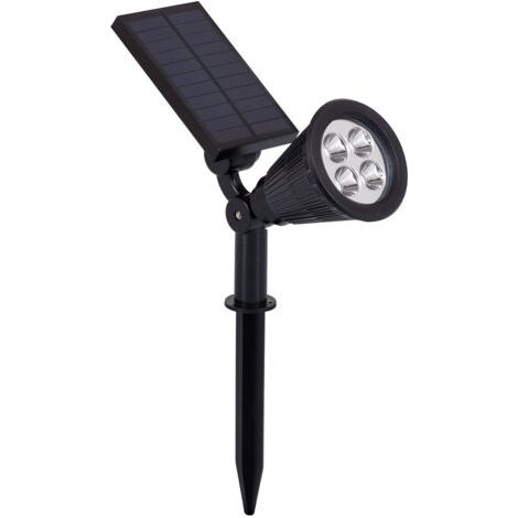 Foco Solar Exterior LED con Pincho Meillion 3000K Blanco Cálido (1/5)