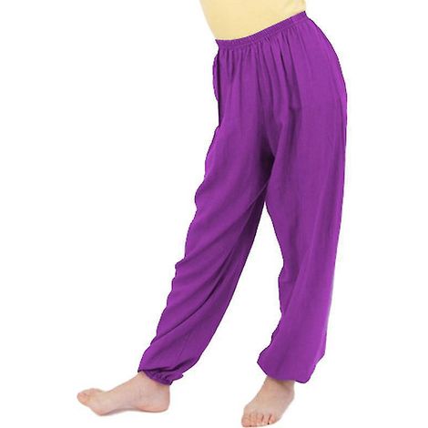 Pantalon ample et décontracté style Aladdin pour enfant (garçon/fille) - 11-12 ans - Violet-11-12 Years (1/3)