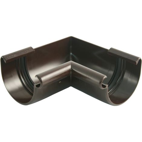Marley Rinnenwinkel NW 75 mm, Innenecke, 90°, halbrund, braun Halbrunde Dachrinne braun