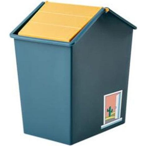 Plastikmülleimer mit drehbarem Deckel C