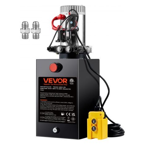 Pompe Hydraulique DC 12 V 14 L Groupe Hydraulique Double Effet Débit d'Huile 3,44 L/min Max. Pression de Décharge 22 MPa pour Camion à Benne Basculante Nacelle Élévatrice Remorque Levage Bennage (1/4)