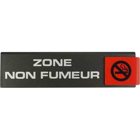 Plaque de porte Zone non fumeur - Europe design 175x45mm - 4260877