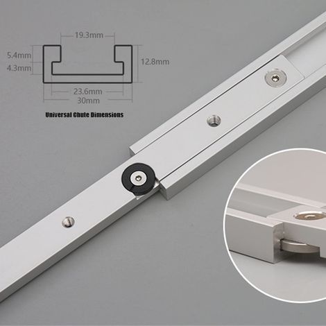 – Rail de guidage en aluminium 450mm – Gabarit à onglets ajustable – Compatible scies à table – Couper avec précision (1/5)