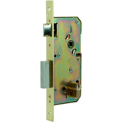 cerradura 4200 50 mm latonado palanca deslizante picaporte reversible (1/2)