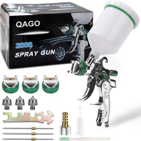 SWANEW Pistola a spruzzo HVLP 140L/min 0.35Mpa 1.4/1.7/2.0mm 3 ugelli dimensione (1/5)