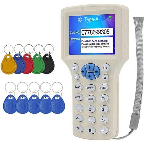 NFC-RFID-Smartcard-Lesegerät + Schlüsselanhänger 5XUID/T5577, 125K 13,56M RFID-Duplikator, IC/ID-RFID-Schlüsselprogrammierer und -schreiber (1/5)