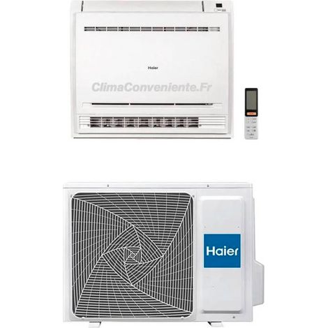 Haier – Climatiseur monosplit réversible 15000 BTU A++ – Technologie Inverter – Connectivité Wi-Fi – Silence 20 dB(A) – Installation console