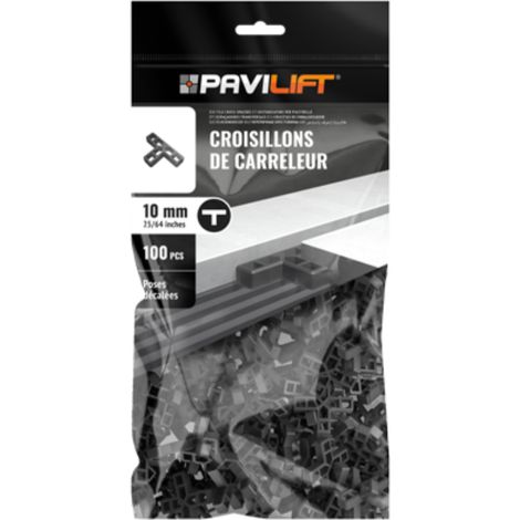 Sachet de 100 croisillons en "T" 10mm Pavilift (1/3)
