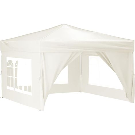 Tente de réception pliable, Pavillon, Pergola, Tente de jardin, avec parois Crème 3x3 m OIB5813E (1/4)