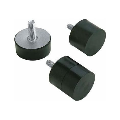 Amortiguador de goma macho tipo D, Fi 50x20 mm, M10x28 mm, cilíndrico 84270 (1/2)