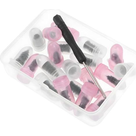 Ecleanfy - Kit Reparation Pneu Voiture,20 Pièces D\'Acier Au Carbone À Haute Dureté Kit Anti Crevaison Voiture,Tournevis Inclus,Pour Voitures, Motos,Camions,Voitures-Noir (1/5)
