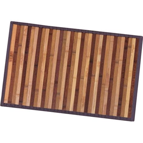 Tappeto Bamboo Legno Stuoia Cucina Bagno Camera Degradè Tovaglietta Colazione Retro Antiscivolo Marrone - 50x330 cm